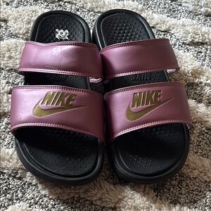 Nike Women Slide Sandals - Pink and Black